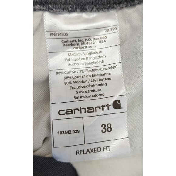 Carhartt Relaxed Fit Gray Casual Grunge Workwear Cargo Shorts Size 38 103542 - Picture 6 of 16